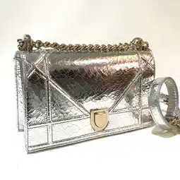 Walmart Pre-Owned CHRISTIAN DIOR Small flap bag Bag Chain Shoulder Shoulder Bag Silver offer