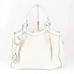 Walmart Pre-Owned GUCCI 211944/486628 Handbag Leather White Women's (Fair) offer