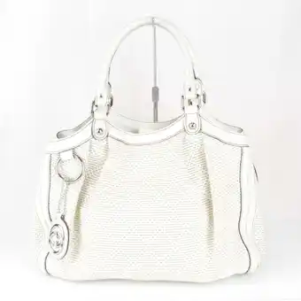 Walmart Pre-Owned GUCCI 211944/486628 Handbag Leather White Women's (Fair) offer