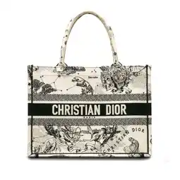 Walmart Pre-Owned Authenticated Dior Tote Bag Canvas White Women (Good) offer