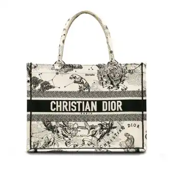 Walmart Pre-Owned Authenticated Dior Tote Bag Canvas White Women (Good) offer