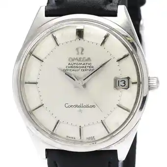 Walmart Pre-Owned Vintage OMEGA Constellation Steel Leather Automatic Mens Watch 168.025 (Good) offer