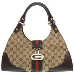 Walmart Pre-Owned Gucci GG Canvas 130995 Brown Handbag 0242GUCCI (Fair) offer