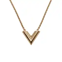 Walmart Pre-Owned Louis Vuitton Essential V M00857 Gold Necklace LV 0079 LOUIS VUITTON (Good) offer