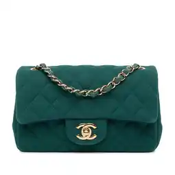 Walmart Pre-Owned Authenticated Chanel Crossbody Bag Cotton Green Women (Good) offer