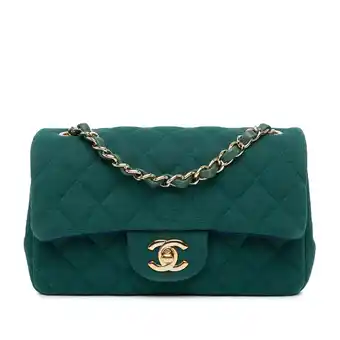 Walmart Pre-Owned Authenticated Chanel Crossbody Bag Cotton Green Women (Good) offer