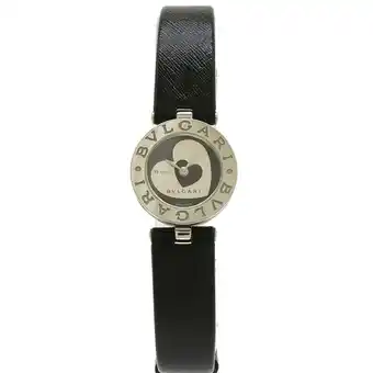 Walmart Pre-Owned BVLGARI B.zero1 B-zero1 Double Heart Black Silver Dial Leather Strap... (Good) offer