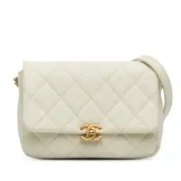 Walmart Pre-Owned Authenticated Chanel Crossbody Bag Caviar Leather Ivory Women (Good) offer