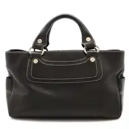 Walmart Pre-Owned CELINE Boogie Bag Handbag Leather Black (Good) offer