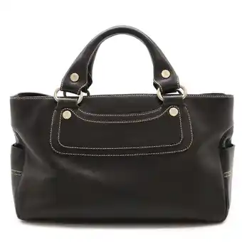 Walmart Pre-Owned CELINE Boogie Bag Handbag Leather Black (Good) offer