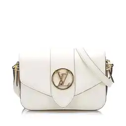 Walmart Pre-Owned Louis Vuitton LV Pont Neuf Shoulder Bag M55950 Crme White Smooth Leather... (Good) offer