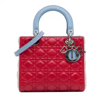 Walmart Pre-Owned Authenticated Dior Satchel Lambskin Leather Red Women (Good) offer