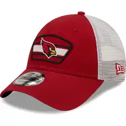 Walmart Men's New Era Cardinal/White Arizona Cardinals Logo Patch Trucker 9FORTY Snapback Hat offer