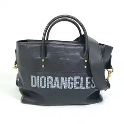 Walmart Pre-Owned Christian CHRISTIAN DIOR DIORANGELS bag logo studs Tote Bag Black (Good) offer