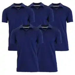 Walmart 5-Pack Men's Dry Fit Moisture-Wicking Polo Shirt (S-3XL) offer