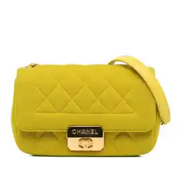 Walmart Pre-Owned Authenticated Chanel Crossbody Bag Cotton Yellow Women (Good) offer