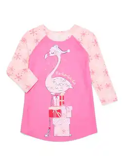 Walmart Holiday Time Girls Sleep Gown with Long Sleeves, Sizes 4-18 & Plus offer