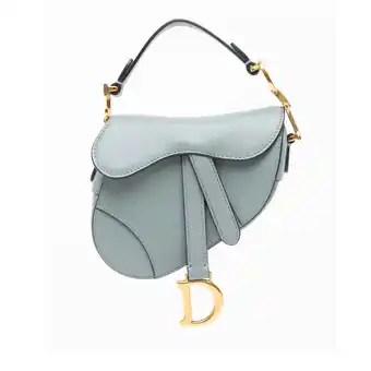 Walmart Pre-Owned Authenticated Dior Satchel Calf Light Blue Women (Good) offer