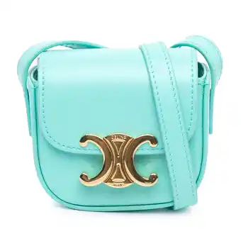 Walmart Pre-Owned Authenticated Celine Crossbody Bag Calf Turquoise Women (Good) offer