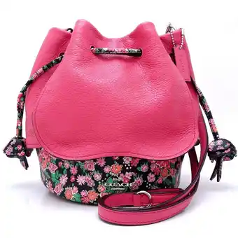 Walmart Pre-Owned COACH F57544 Shoulder Bag Leather Pink Black Multi Outlet 351903 (Good) offer