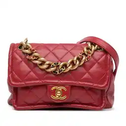 Walmart Pre-Owned Authenticated Chanel Satchel Lambskin Leather Red Women (Good) offer