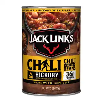 Walmart Jack Links Chili, Hickory Smoke Flavor, with Beans 15oz Can offer