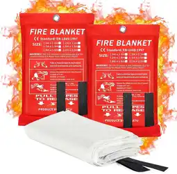 Walmart 2x Large Fire Blanket Fireproof For Home Kitchen Office Caravan Emergency Safety offer