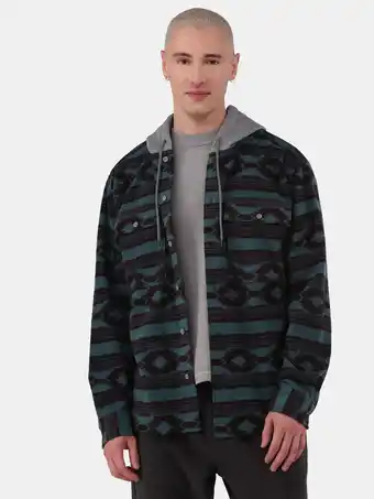 Walmart No Boundaries Men's & Big Men's Polar Fleece Hooded Button Up Jacket, Sizes XS-5XL offer