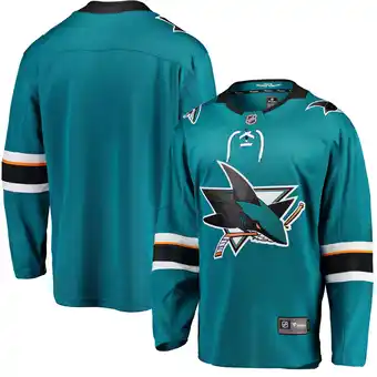 Walmart Men's Fanatics Teal San Jose Sharks Breakaway Home Jersey offer