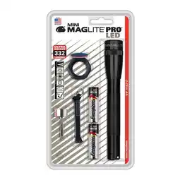 Walmart Maglite SP2P01C Pro Mini LED Flashlight, Black, 332 Lumens offer