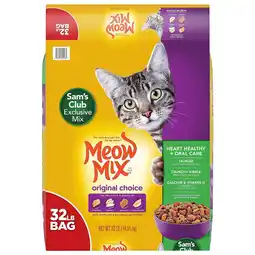 Walmart Meow Mix Original Choice Dry Cat Food, Formula (32 Pounds) offer