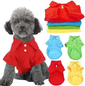 Walmart Walbest Solid Dog Tshirts Shirts Pet Puppy T Shirt Clothes Outfit Apparel Coats Tops (Yellow XL) offer