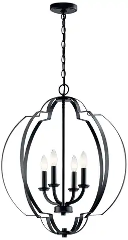 Walmart Kichler 42138 Voleta 4 Light 22 Wide Taper Candle Style Chandelier - Black offer