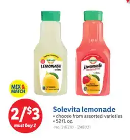 Lidl Solevita lemonade offer