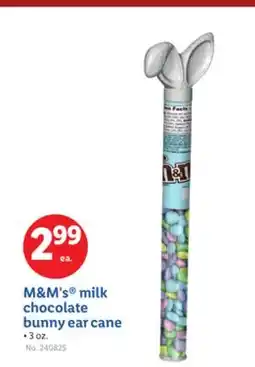 Lidl M&M's milk chocolate bunny ear cane offer