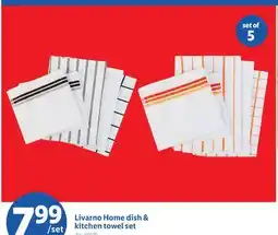 Lidl Livarno Home dish & kitchen towel set offer