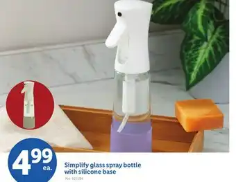 Lidl Simplify glass spray bottle with silicone base offer