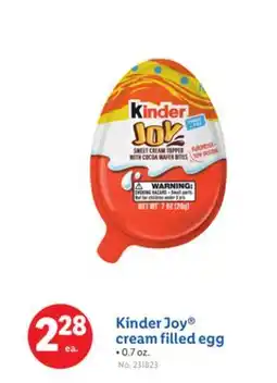 Lidl Kinder Joy cream filled egg offer