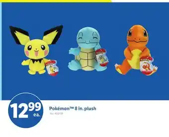 Lidl Pokémon 8 in. plush offer