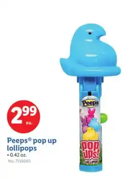 Lidl Peeps pop up lollipops offer