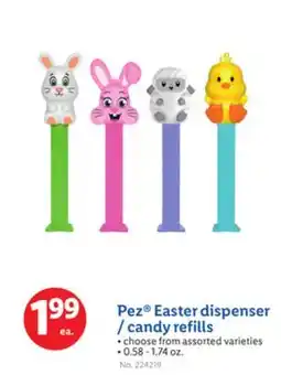 Lidl Pez Easter dispenser/candy refills offer