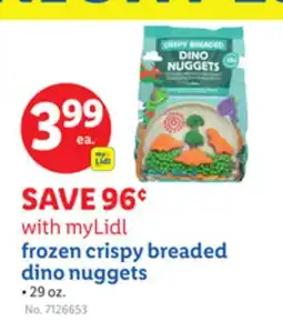 Lidl frozen crispy breaded dino nuggets offer