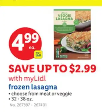 Lidl frozen lasagna offer