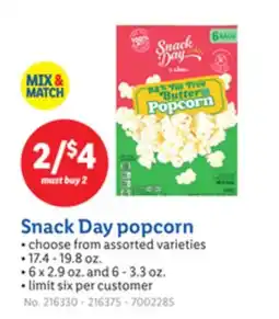 Lidl Snack Day popcorn offer