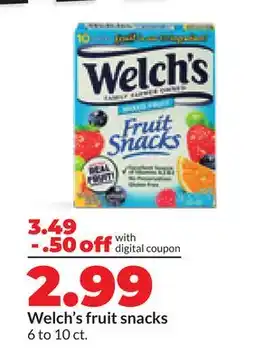 Hy-Vee Welch's fruit snacks offer