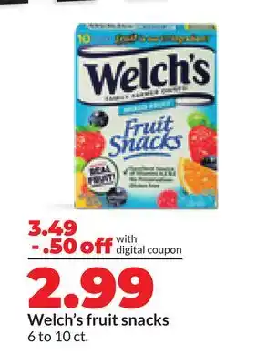 Hy-Vee Welch's fruit snacks offer