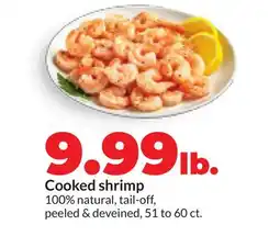 Hy-Vee Cooked shrimp offer