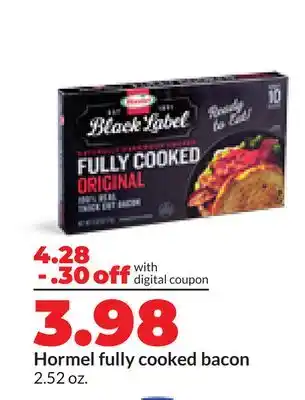 Hy-Vee Hormel fully cooked bacon offer