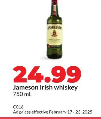 Hy-Vee Jameson Irish whiskey offer