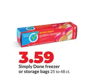 Hy-Vee Simply Done freezer or storage bags offer